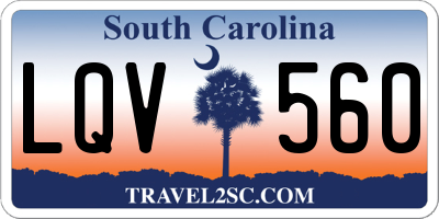 SC license plate LQV560