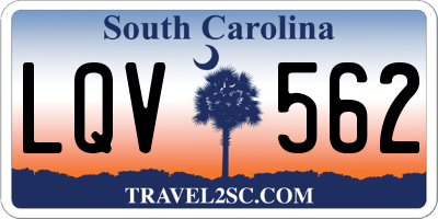 SC license plate LQV562