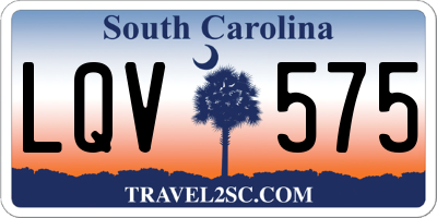 SC license plate LQV575