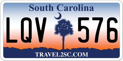 SC license plate LQV576