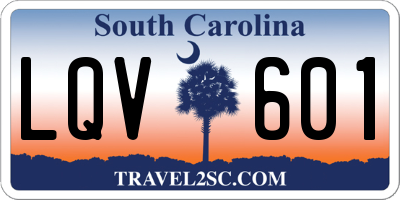 SC license plate LQV601