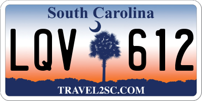 SC license plate LQV612