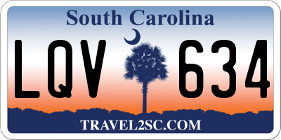 SC license plate LQV634