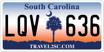 SC license plate LQV636