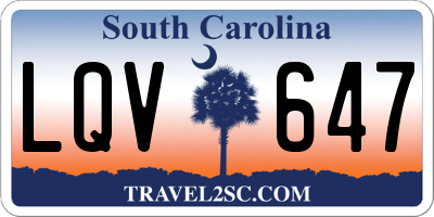 SC license plate LQV647
