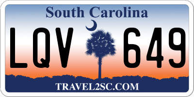 SC license plate LQV649