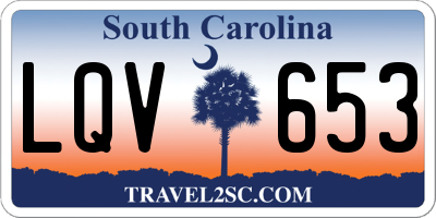 SC license plate LQV653