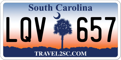 SC license plate LQV657