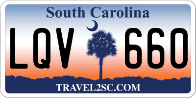 SC license plate LQV660