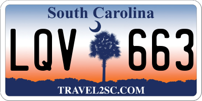 SC license plate LQV663