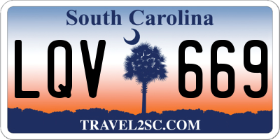 SC license plate LQV669