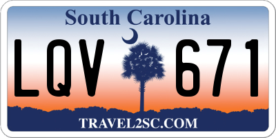 SC license plate LQV671