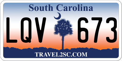 SC license plate LQV673