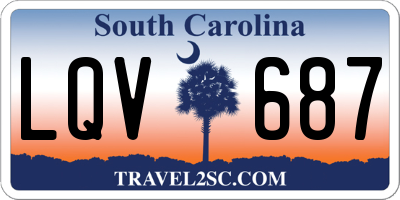 SC license plate LQV687