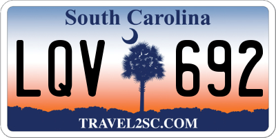 SC license plate LQV692