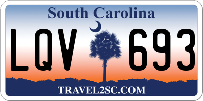 SC license plate LQV693