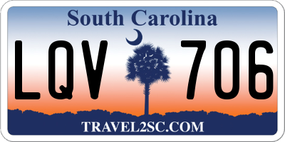 SC license plate LQV706
