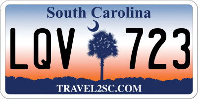 SC license plate LQV723