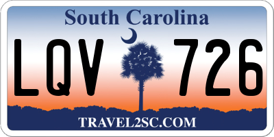 SC license plate LQV726