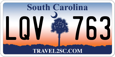 SC license plate LQV763