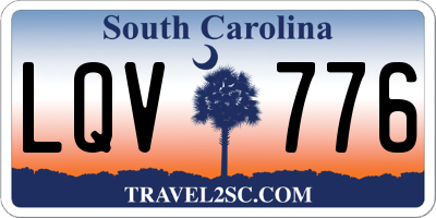 SC license plate LQV776