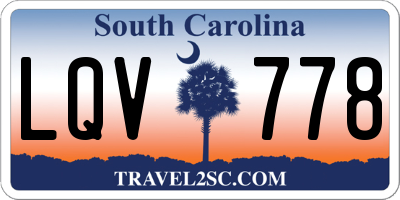 SC license plate LQV778