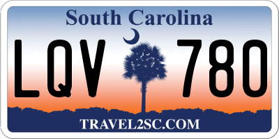 SC license plate LQV780