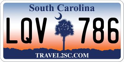 SC license plate LQV786