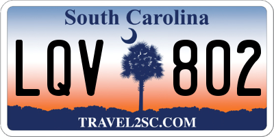 SC license plate LQV802