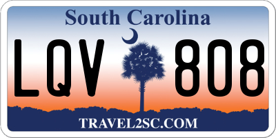 SC license plate LQV808