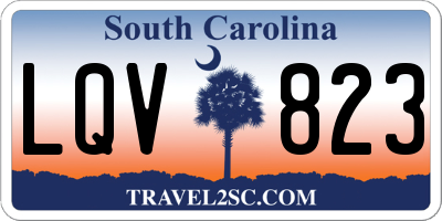 SC license plate LQV823