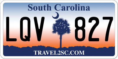 SC license plate LQV827