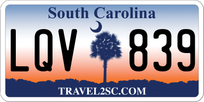 SC license plate LQV839
