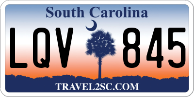 SC license plate LQV845
