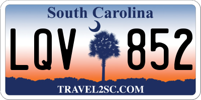 SC license plate LQV852
