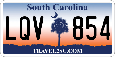 SC license plate LQV854