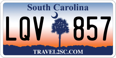 SC license plate LQV857