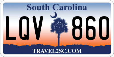 SC license plate LQV860