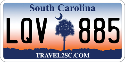 SC license plate LQV885