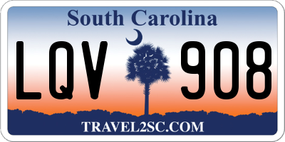 SC license plate LQV908