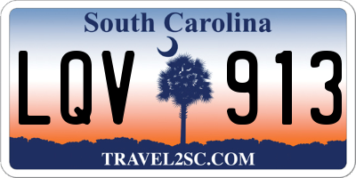 SC license plate LQV913