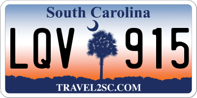 SC license plate LQV915