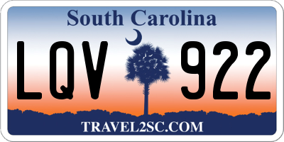 SC license plate LQV922