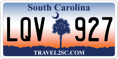 SC license plate LQV927