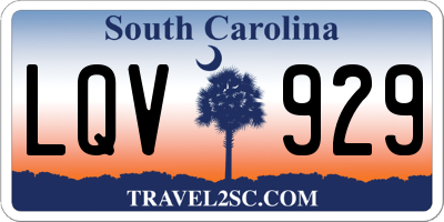SC license plate LQV929