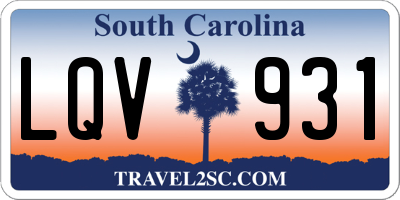 SC license plate LQV931
