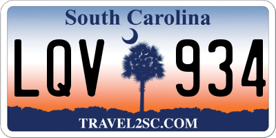 SC license plate LQV934