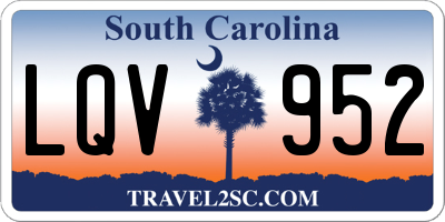 SC license plate LQV952