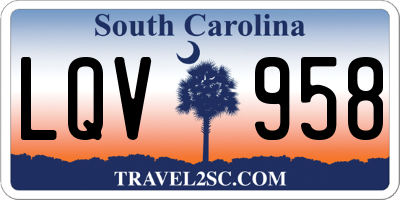 SC license plate LQV958