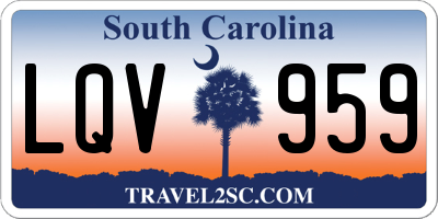 SC license plate LQV959